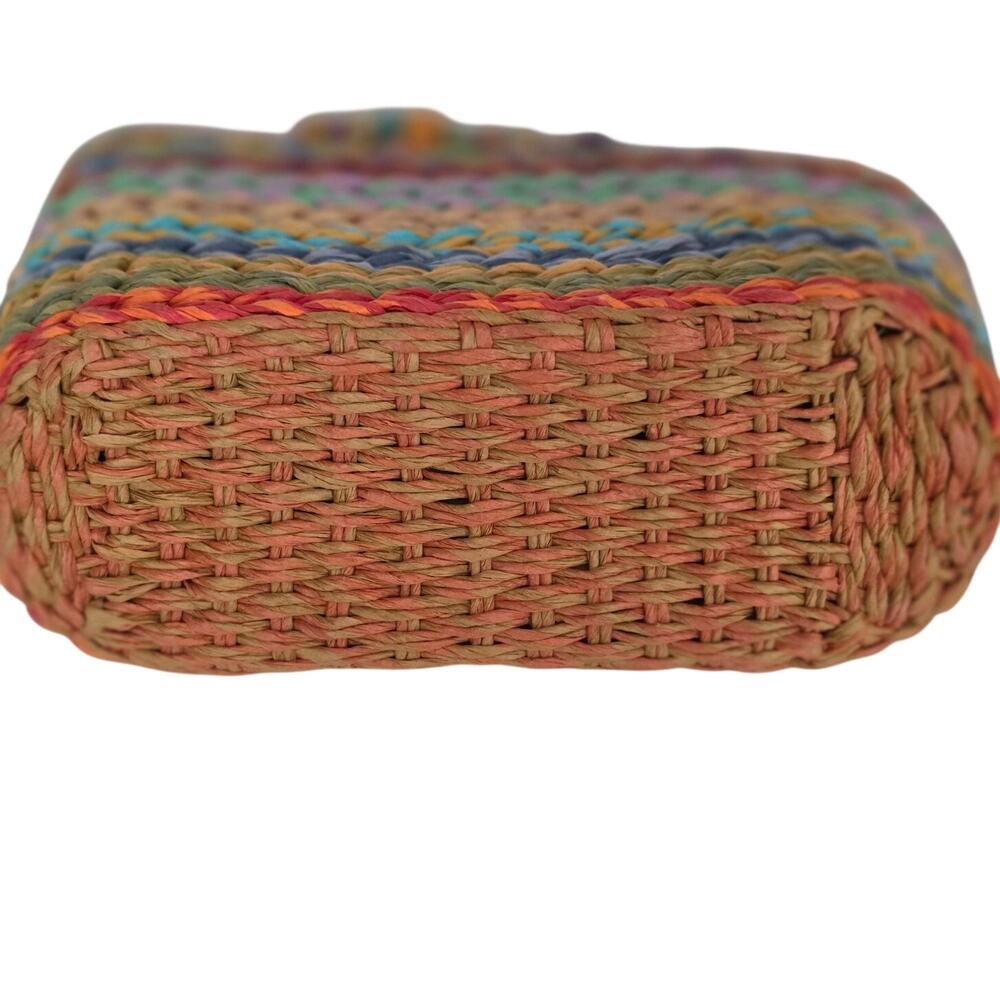 Cappeli Straworld Multicolor Woven Straw Beaded Handle Tote - Picture 4 of 13